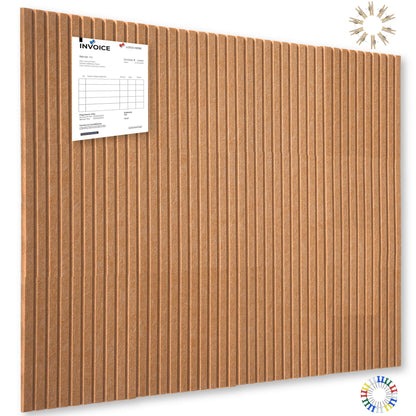 YOUDEFUL Large Cork Board Alternative-12 Pcs Self-Adhesive Felt Bulletin Board Tiles, Felt Pin Board Cork Board Tiles for Home Office Wall Decor, Tack Board 47"x35" (Longan Yellow