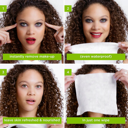 Simple, Kind to Skin, Biodegradable Cleansing Wipes with Vitamin B5, Vitamin E and Pro Amino Acids, 75 Pack