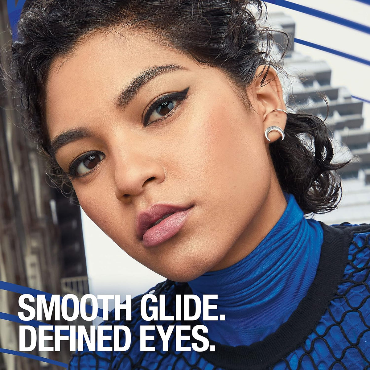 Maybelline Unstoppable Waterproof Mechanical Blue Eyeliner Pencil, Easy to Apply, Smooth Glide, Up to 24 Hour Wear, Sapphire