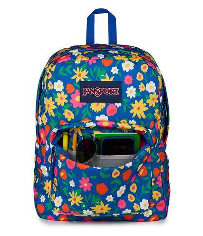 JanSport SuperBreak One Backpack - Durable, Lightweight Bag with 1 Main Compartment, Front Utility Pocket with Built-in Organizer, Premium Backpack, Flower Market