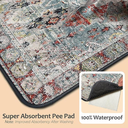 Washable Pee Pads for Dogs, Reusable Puppy Potty Training Pads, Ultra-Absorbent Thick Waterproof Leak-Proof Non-Slip Pads & Mat for Crate, Playpen, Floor, Whelping & Housebreaking , 2 Pack 36"x36"