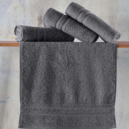 Hawmam Linen Cool Grey Hand Towels 4-Pack