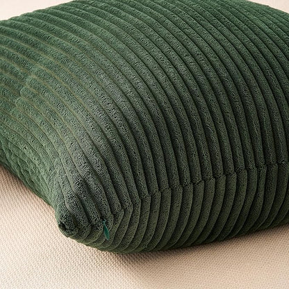 Topfinel Green Rust Throw Pillow Covers 18x18 Inch Set of 4 Mordern Nordic Boho Farmhouse Cushion Covers Soft Corduroy Fall Home Decor for Couch Bed Sofa Living Room