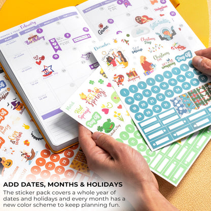Clever Fox Mega Sticker Pack – 2000+ Small Planner Stickers for Adults – Sticker Book for Women – Aesthetic Calendar & Journal Accessories
