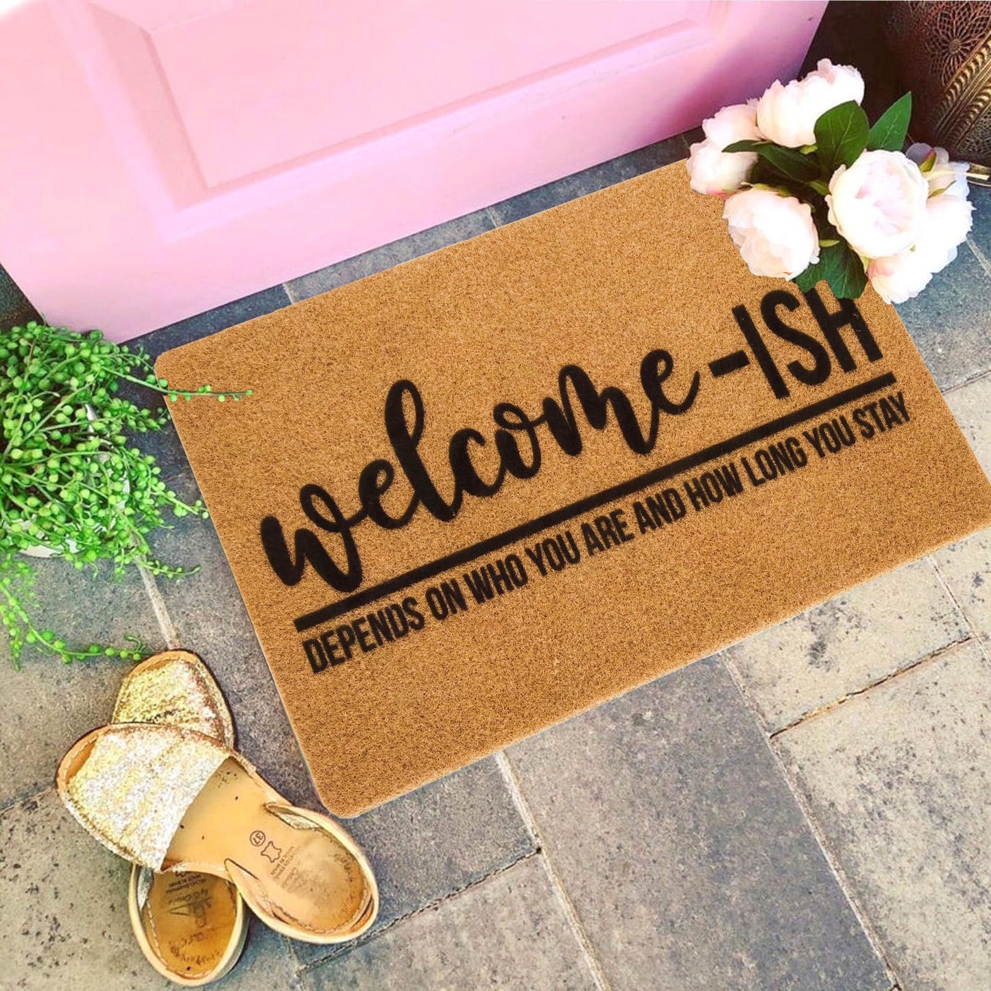 Funny Outdoor Non-Slip Coir-Doormats - 17"x30" Entrance Front-Door Mats Welcome Home Decor