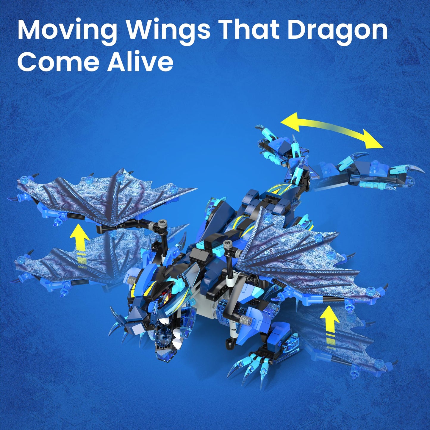 Sillbird Dragon Building Kit with Remote Control STEM Gifts for Kids Boys Ages 8-12, Technic Buildable 3in1 Models Coding Toys for Birthday with 590 Pieces