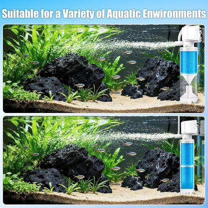 Vehipa Aquarium Filter, Internal Fish Tank Filters for 10-20 Gallon Aquariums, Adjustable Flow & Wavemaker, Isolate Impurities, Ultra-Quiet Water Circulation