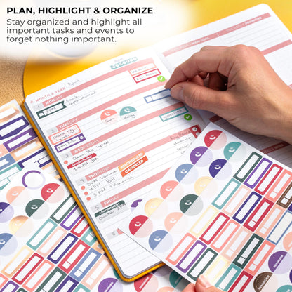 Clever Fox Mega Sticker Pack – 2000+ Small Planner Stickers for Adults – Sticker Book for Women – Aesthetic Calendar & Journal Accessories