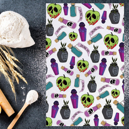 JNIAP Villain Poison Kitchen Towel Villain Poison Gifts Poison Apple Dish Towel (Poiso KT)