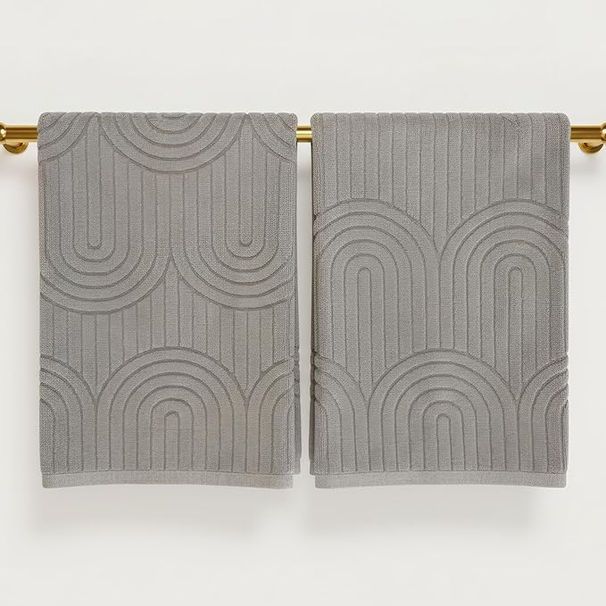 KIBAGA Decorative Hand Towels for Your Bathroom Or Kitchen – Luxurious Set of 2