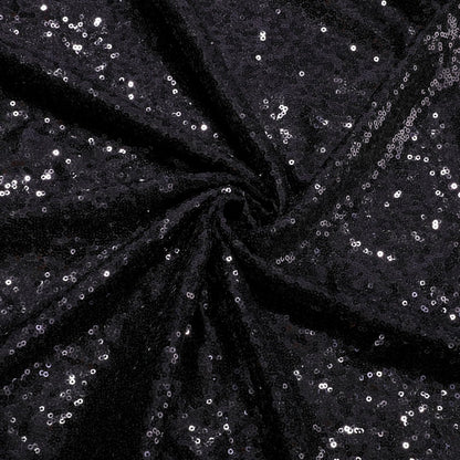 Set of 3 Black Arch Backdrop Covers Sequin Backdrop Arch Cover for Wedding Party Halloween Graguation Birthday Flower Balloon Stand(7.2ft, 6.6ft, 6ft)