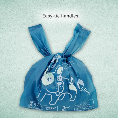 Dog Poop Bags with Handles, 180 Count, Extra Thick Leak-Proof Dog Waste Bags, Certified Compostable, Unscented & Eco-Friendly, 9 x 13 inch (16 inch w/Handles)