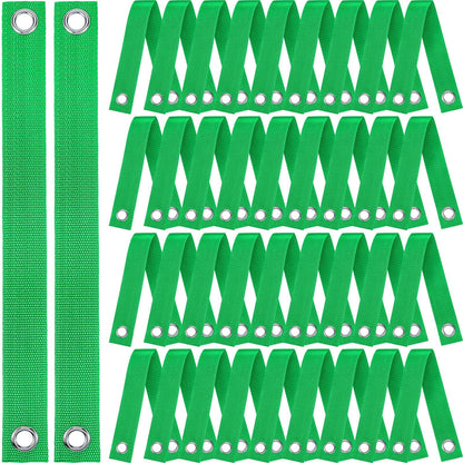 32 Pieces 15.74 Inches Tree Straps for Staking with Grommet Heavy Duty Tree and Plant Supports Stakes for Guying Staking Newly Planted Sapling Straight and Hurricane Protection (Green)