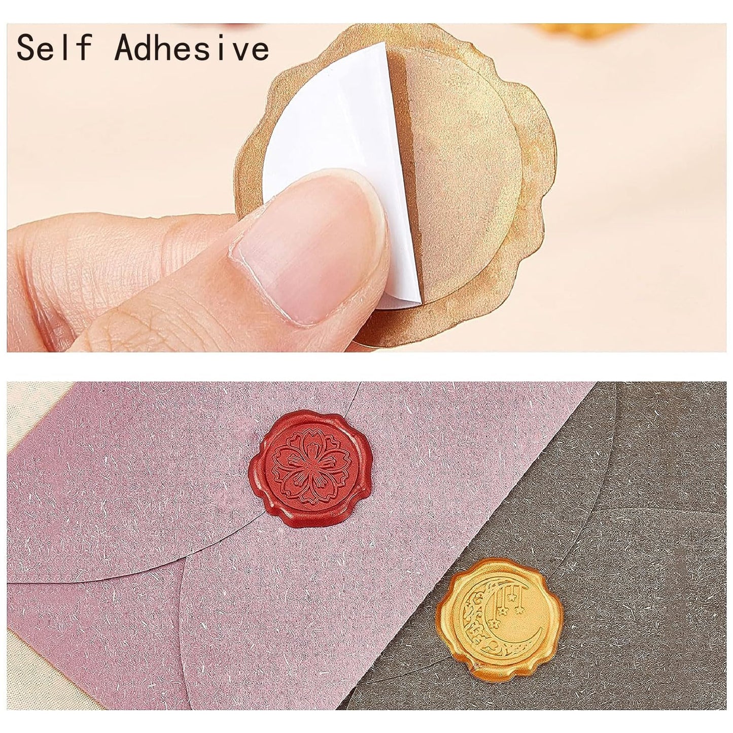 CRASPIRE 50Pcs Silver Letter E Wax Seal Stickers Self-Adhesive for Invitations, Envelopes, Cards & More