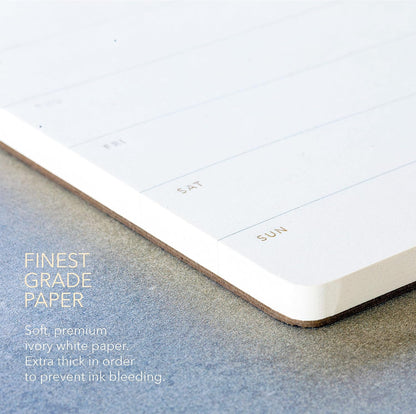 Elegant Weekly Planner Notepad, Undated, 11.22" x 7.87", 52 Sheets (Whole Year), Gold Foil, Tear Off Sheets, Minimalist Work Planner Pad, Weekly To Do List Notepad, Eco-friendly, FSC™ Certified Weekly Desk Planner