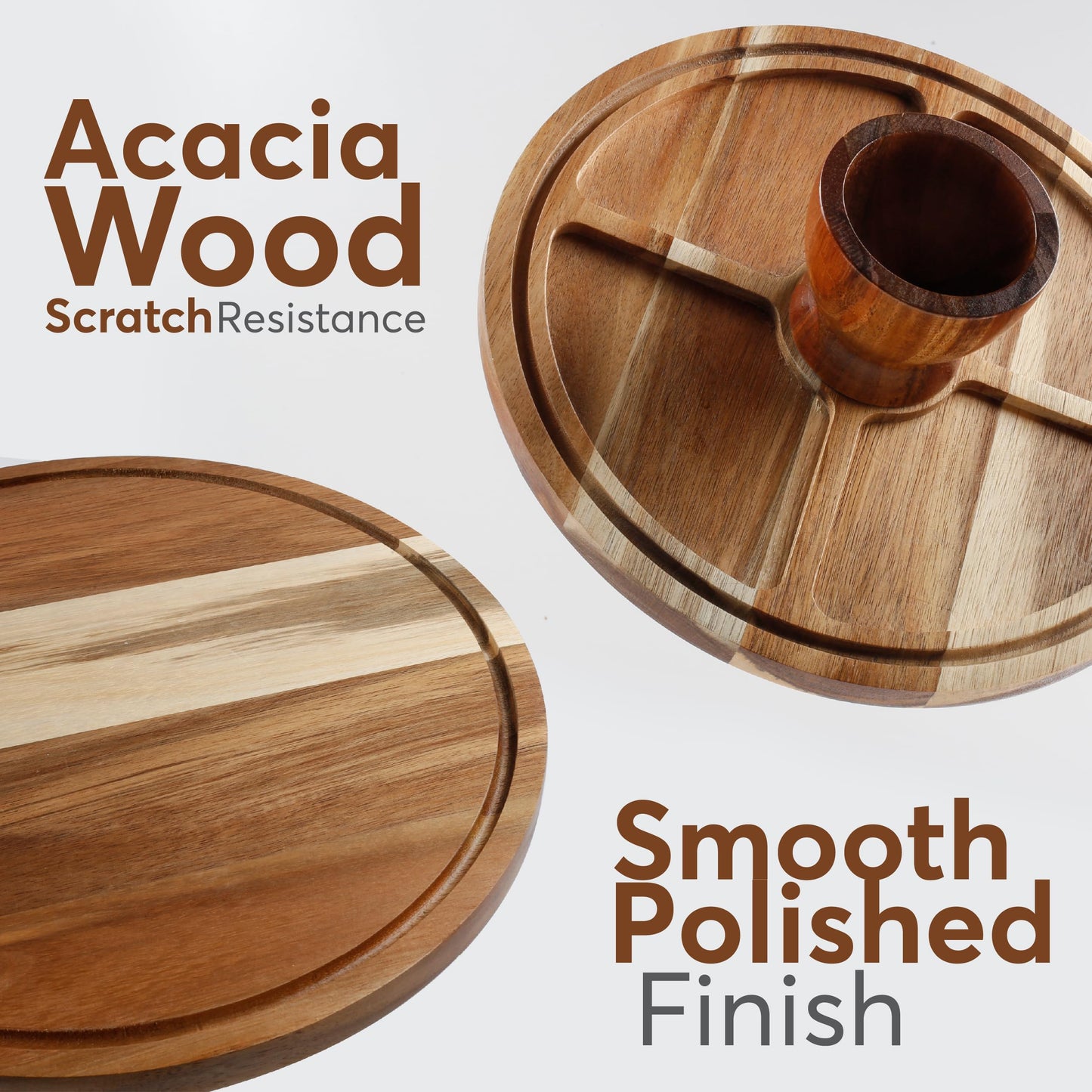 BreezyHome 2-in-1 Acacia Wood Cake Stand with Lid, Cake Stand with Acrylic Dome Light Weight, Strudy & Well Polished, Cake Plate with Lid for Parties, Weddings, and Everyday Use, Cake Display Stand with Lid