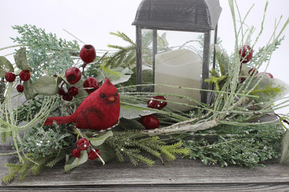 The Bridge Collection Small Realistic Cardinal Resin Bird Figurine Unique Animal Statue Seasonal Home Decor Accent
