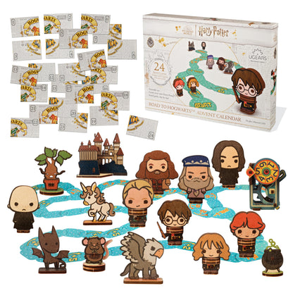 UGEARS Harry Potter Advent Calendar 2025 Road to Hogwarts – 3D Wooden Puzzles for Adults with 16 Figurines, 60 Game Board, 24 Secret Envelopes – Christmas Advent Calendar 2025 Harry Potter Gifts