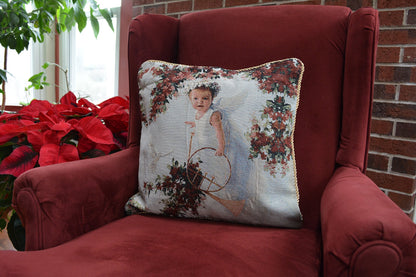 Tache Home Fashion Pillow Cover 18 x 18 Angel in The Garden