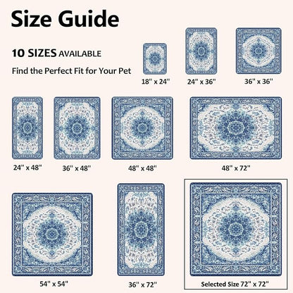 Washable Pee Pads for Dogs, Reusable Puppy Potty Training Pads, Ultra-Absorbent Thick Waterproof Leak-Proof Non-Slip Pads & Mat for Crate, Playpen, Floor, Whelping & Housebreaking , 1 Pack 72"x72"