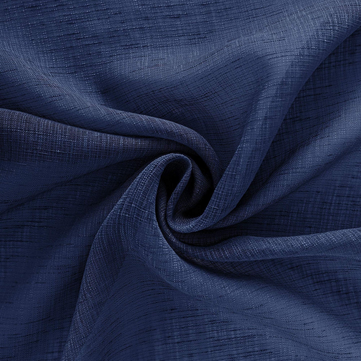 KOUFALL Navy Blue Sheer Curtains 63 Inch Length for Living Room 2 Panels Set,Kids Curtains for Bedroom Boys Room,Dark Blue