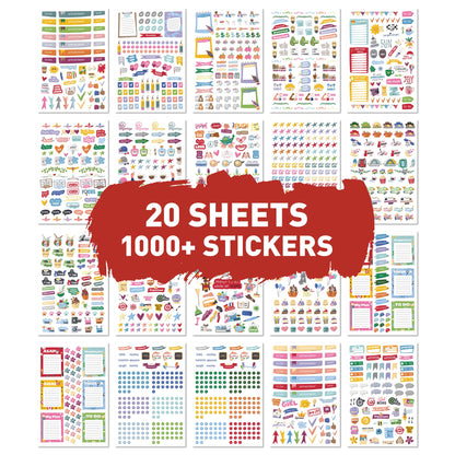 Planner Stickers - Productivity Stickers Set for Adults, Children, Teachers and Students| Perfect for Work and Personal Calendar