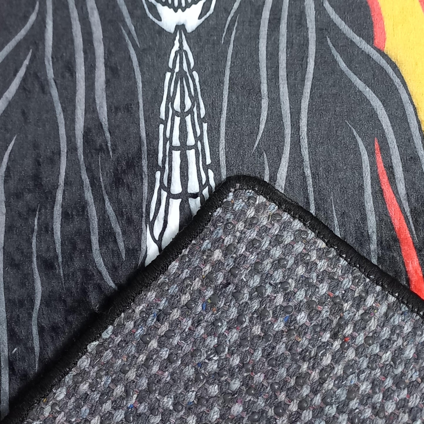 Rugendary Grim Reaper Coffin Rug Gothic Fire Skeleton Carpet for Bedroom Halloween Horror Decor Scary Death Flame Nonslip Bedside Spooky Mat 1.3x2.6