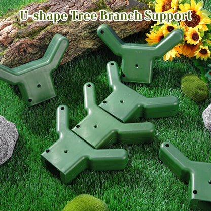 Yungyan 16 Pcs Tree Support, Plastic Fruit Branch Support Device Tree Brace Prevent Them from Breaking for Vineyards Ornamental Gardens Orchards Fits on Standard 1.57 x 1.57 Inch Lumber (Green)