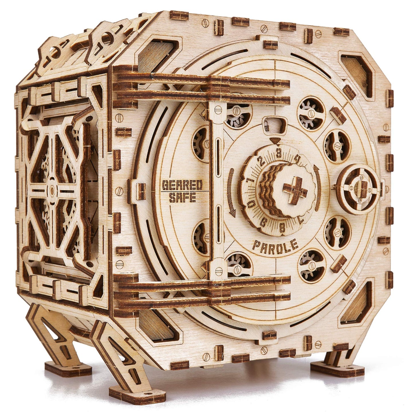 Wood Trick Safe Wooden Model Kit for Adults to Build - DIY Locker Puzzle Box with Combination - Mechanical - Store Your Precious Items - Heavy Duty Design - 3D Wooden Puzzles for Adults