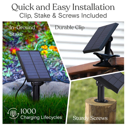 Brightech Ambience Pro Solar Powered String Lights - Commercial Grade Waterproof Patio Lights with 27 Ft Edison Bulbs - Shatterproof LED Solar Outdoor String Lights - 1W LED, Soft White Light