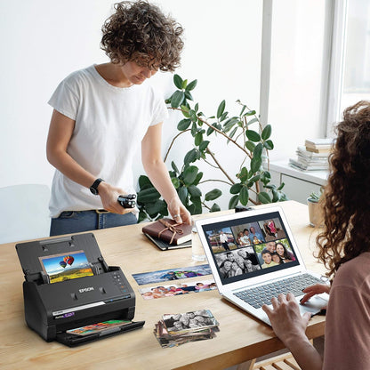 EPSON FastFoto FF-680W Wireless High-speed Photo and Document Scanning System (Renewed) , Black