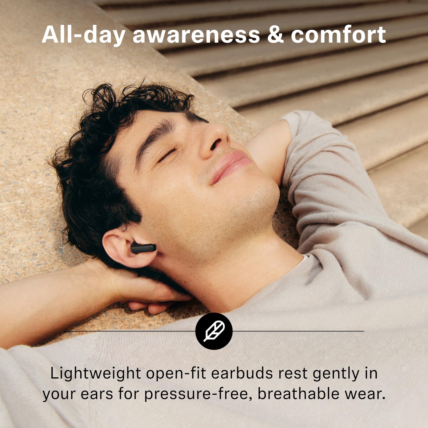 Sennheiser ACCENTUM Open Wireless Earbuds - Open Ear Buds Design, Dynamic Sound & Bluetooth 5.3, IPX4 Splash Protection, 28 Hours Battery Life, USB-C Charging Case, Music, Phone Calls, Travel, Black