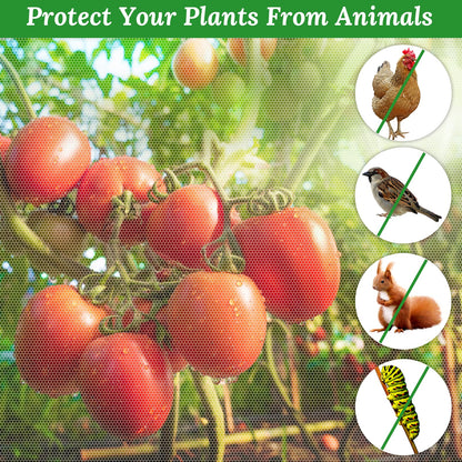 2 Pack Garden Netting for Raised Beds, 4.3x2FT Durable Ultra Fine Mesh Plant Covers with Drawstring to Keep Small Animals Pest Out,Raised Bed Bird Barrier Screen for Protecting Fruits Vegetables Crops