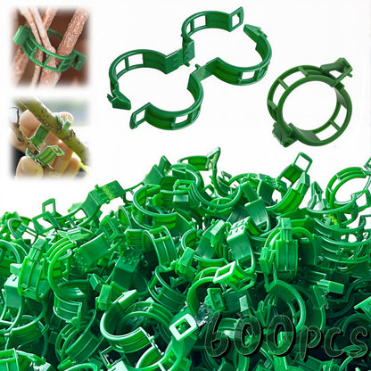 600Pcs Tomato Clips Plastic Plant Support Clips for Garden Trellis Twine and Greenhouse Vine Support Garden Clips for Tomatoes Cucumbers Peppers Climbing Vegetables and Flowers Upright Growth