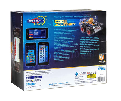 Snap Circuits Code Journey, Build Your Circuit, Code Your Commands, and Drive, Bluetooth Controlled, STEM Building Toy for Ages 8 to 108