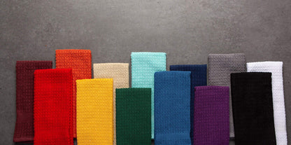 DII Basic Terry Collection Waffle Dishtowel Set, 15x26, Solid Spice, 4 Piece