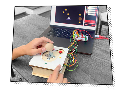 Makey Makey Retro Joystick Invention Launchpad Starter Bundle - Activity kit for STEM Engineering and Coding - Build, Customize, and Play Your Own Arcade Games