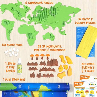 Imagimake Mapology Physical Features | World Map for Kids | 3D Puzzles for Ages 8-10 | Educational Toys for Kids 8-12 | Gifts for Boys & Girls 8-12 | Building Toys Gift for Birthday and Summer