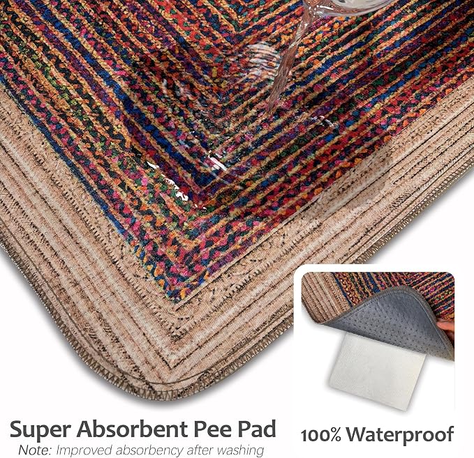Washable Pee Pads for Dogs, Reusable Puppy Potty Training Pads, Ultra-Absorbent Thick Waterproof Leak-Proof Non-Slip Pads & Mat for Crate, Playpen, Floor, Whelping & Housebreaking , 2 Pack 36"x36"