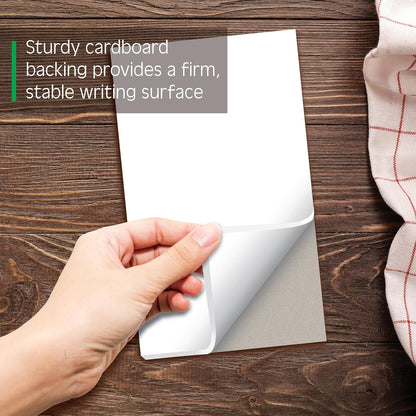 Better Office Products Blank Scratch Note Pads, 4" x 6" Pads, Server Notepads, 50 Sheets per Pad, Memo Pads, Gummed Binding for Easy Tear-off (10 Pack)