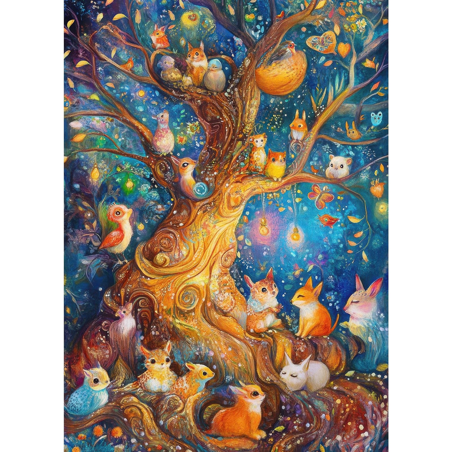 TangMosaic Treehouse Family Jigsaw Puzzle, 1000 Piece Puzzle for Adults, Impossible Hard Difficult Challenging Puzzles for Adults 1000 Pieces, Home Decoration Puzzle, Interlock Perfectly No Dust