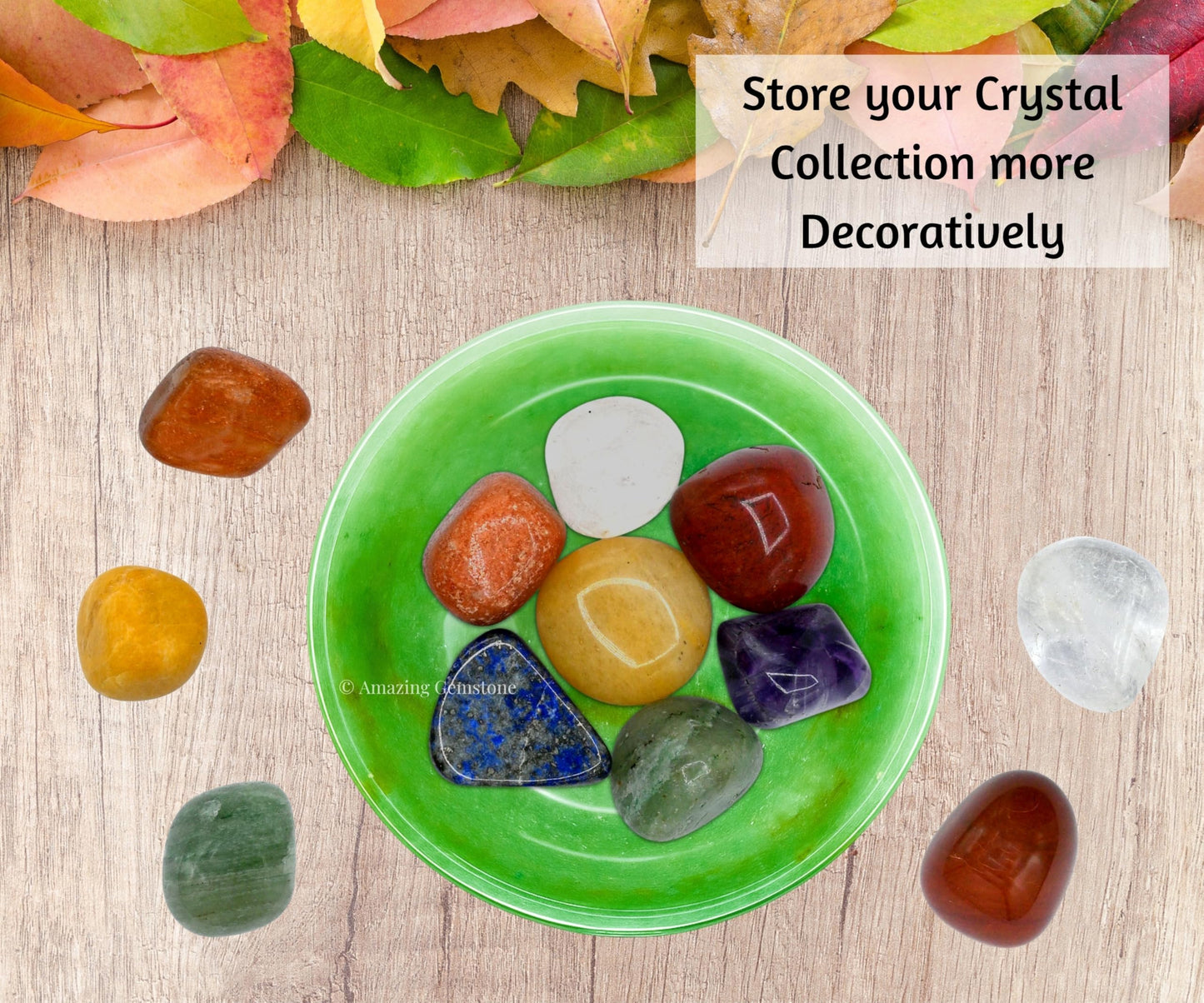 Green Aventurine (Light) Crystal Bowl - 3 Inch Decorative Bowls for Room and Home Decor - Gemstone Healing Crystals for Elegant Display, Positive Energy Balance and Gift