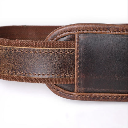 Autentico Premium Tan Leather Travel Bag Strap Adjustable Replacement Shoulder Strap Extra Wide Padded Design for Weekenders, Carry-Ons, Duffels Genuine Leather Comfort (Dark Brown)