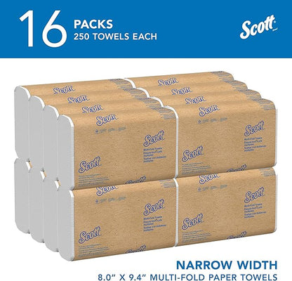 Scott Professional Universal Multifold Narrow Width Paper Towels, Absorbency