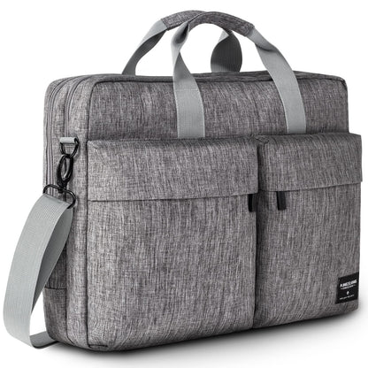 KINGSLONG 17.3 inch Laptop Briefcase Bag, Laptop Shoulder Bag for Men Women, Water Resistant Business Crossbody Bag with Shoulder Strap, Computer Bag for Asus Acer Dell Thinkpad, Grey