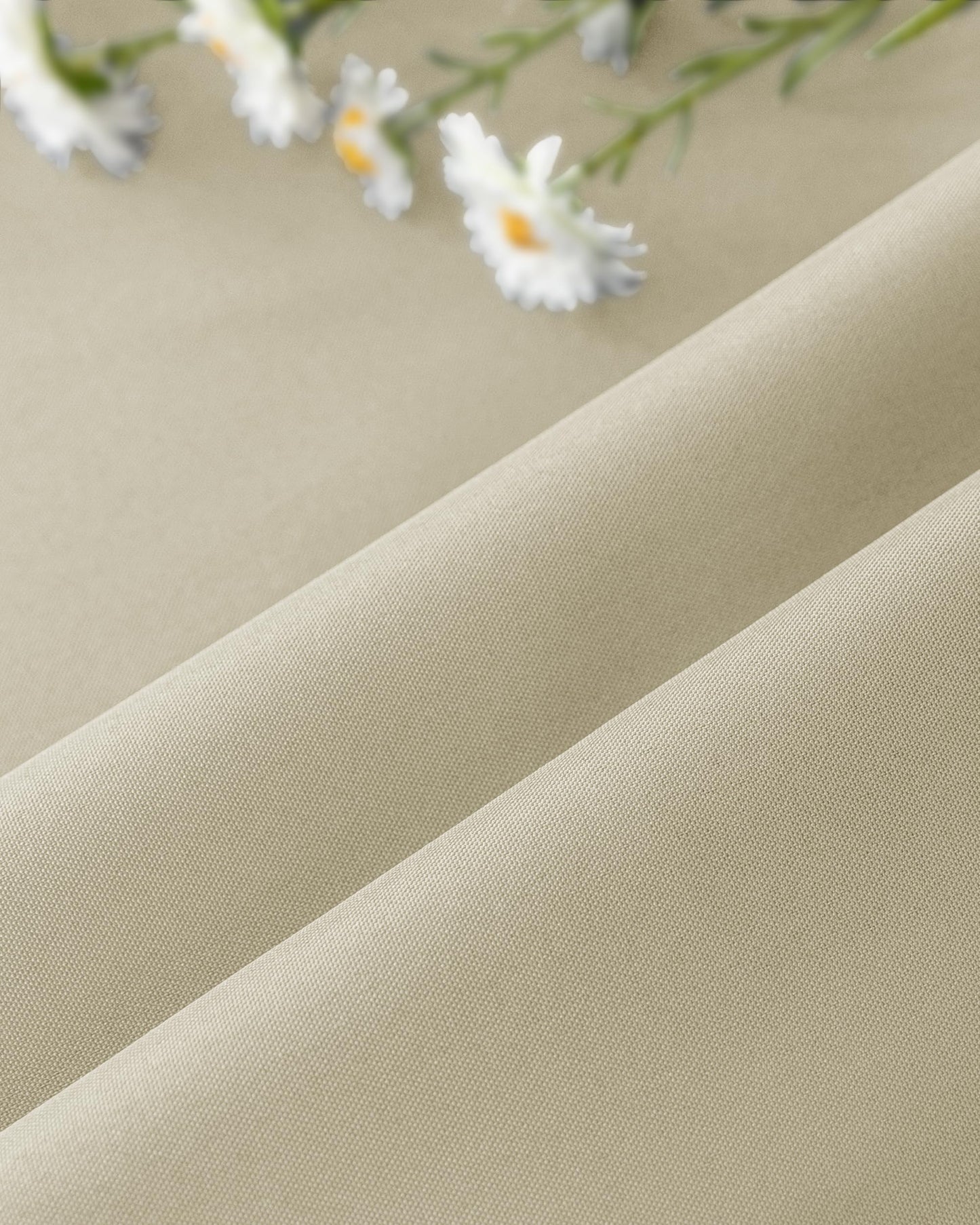 HolidayIdeas Outdoor Curtains for Patio Waterproof-4 Panels 54"x84"-Windproof Weatherproof Privacy Cream Outside Curtains-Grommet Top and Tab Bottom Drape for Gazebo, Porch, Pergola, Cabana, Backyard