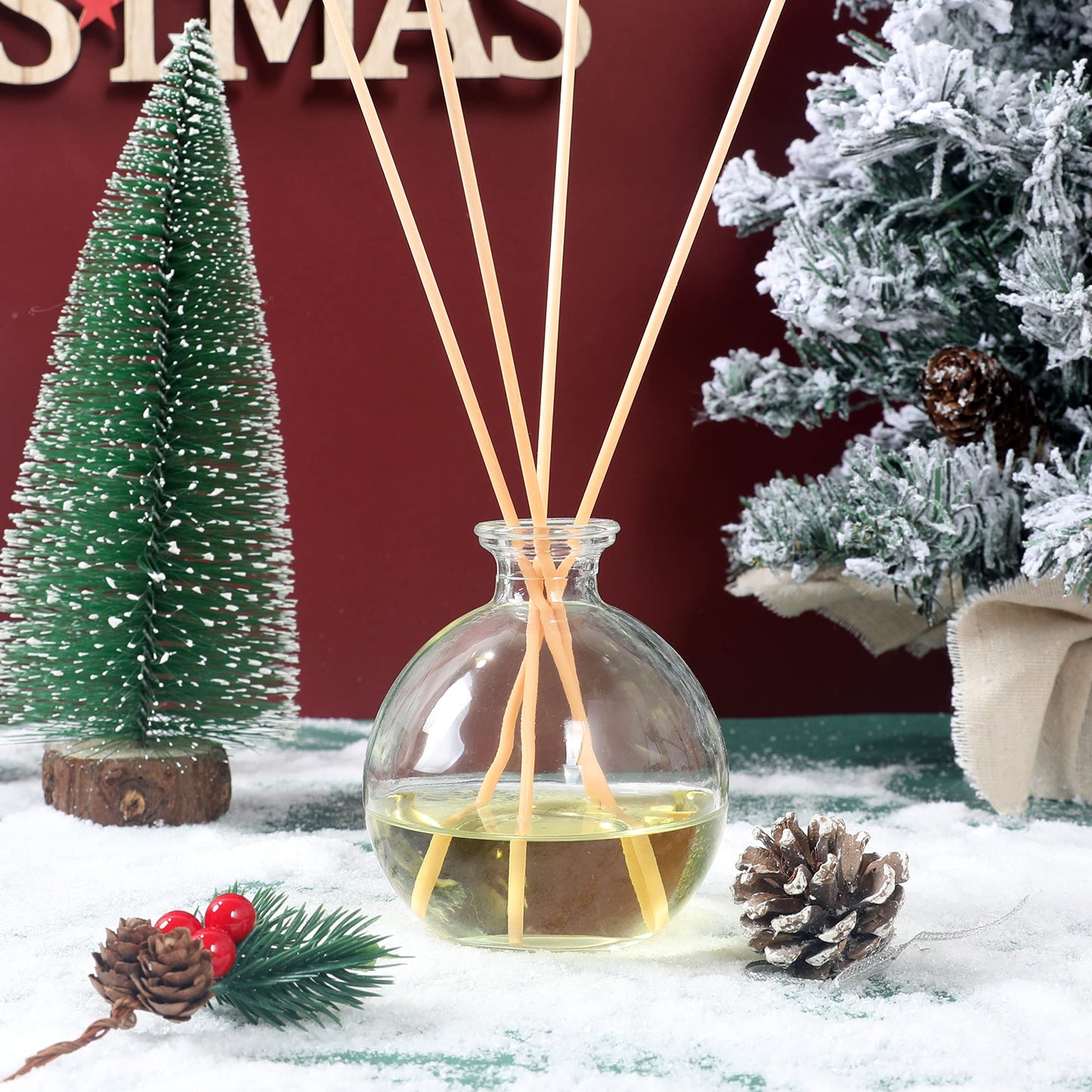 Magic Season Decorative Glass Bottles with Cork Stoppers - 260 ml Potion Bottles (6 Pcs)