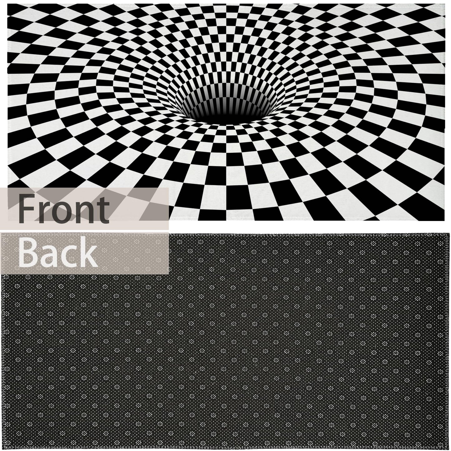 TUBAMQ Welcome 3D Vortex Doormat Indoor Outdoor Patio Optical Illusion Door Mats Non-Slip Entrance Mat for Home,Outside Entry,Yard,Floor,Patio 17x30INCH