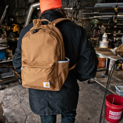 Carhartt 21L Classic Laptop Backpack, Water-Resistant Pack W/ 15" Laptop Sleeve and Organizational Compartments, Gravel