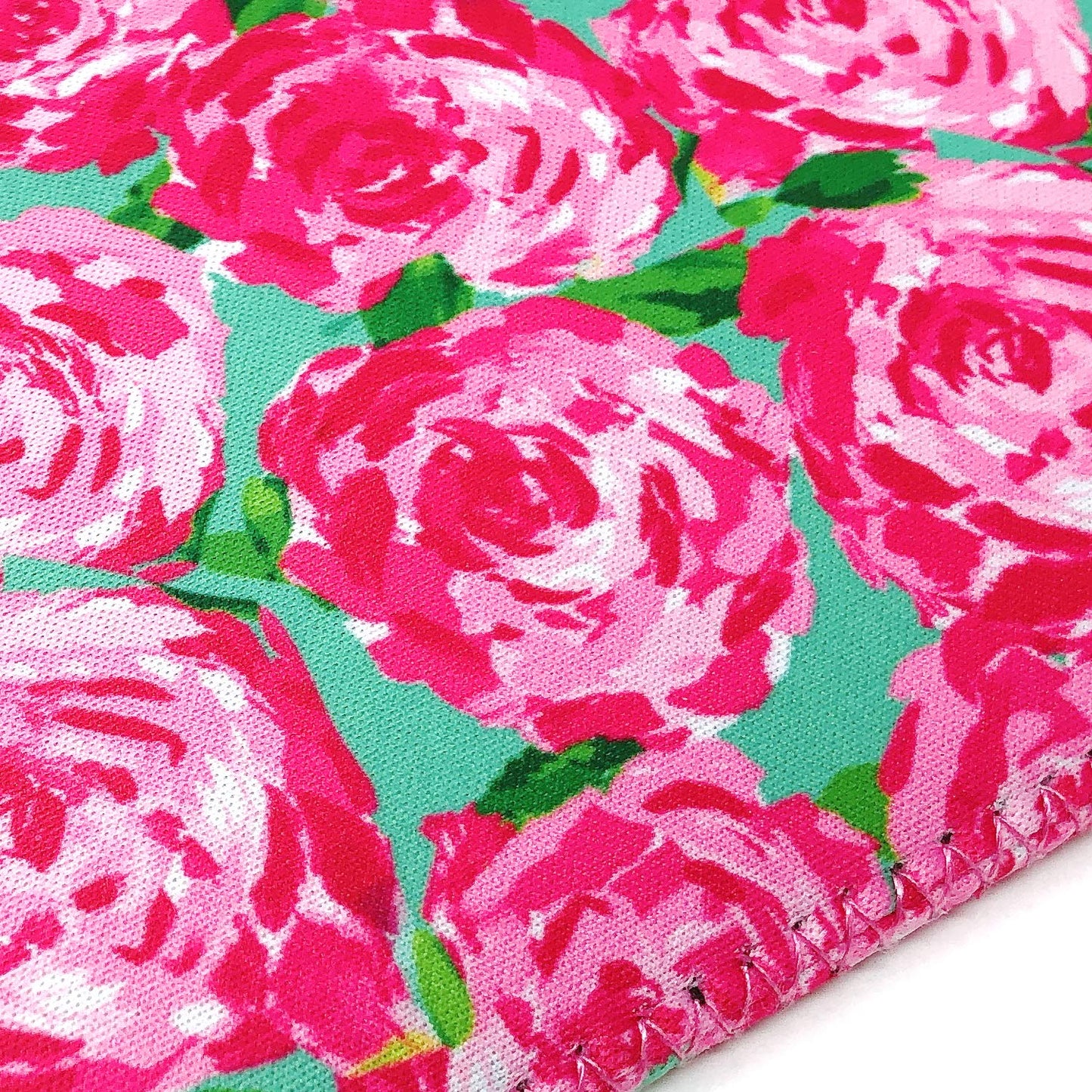 allydrew Insulated Neoprene Wine Tote, One Bottle, Pink Roses